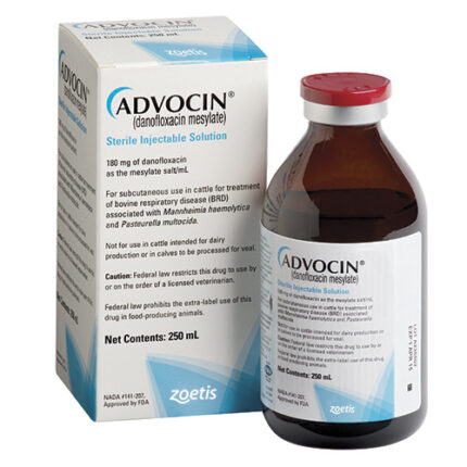 Buy Advocin (Danofloxacin Injection) 250ml Online | Veterinary Antibiotic | Pet Well Global
