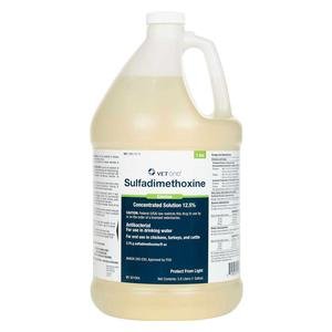 Sulfadimethoxine 12.5% Concentrated Solution for Chickens, Turkeys and Cattle